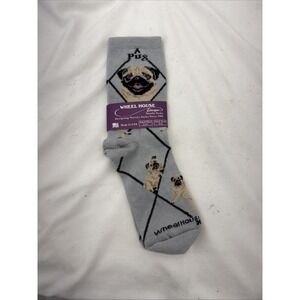 (2 Pr) Poodle Puppy Dog Socks By Wheel House‎ Designs-USA Made! Sock Size 9-11